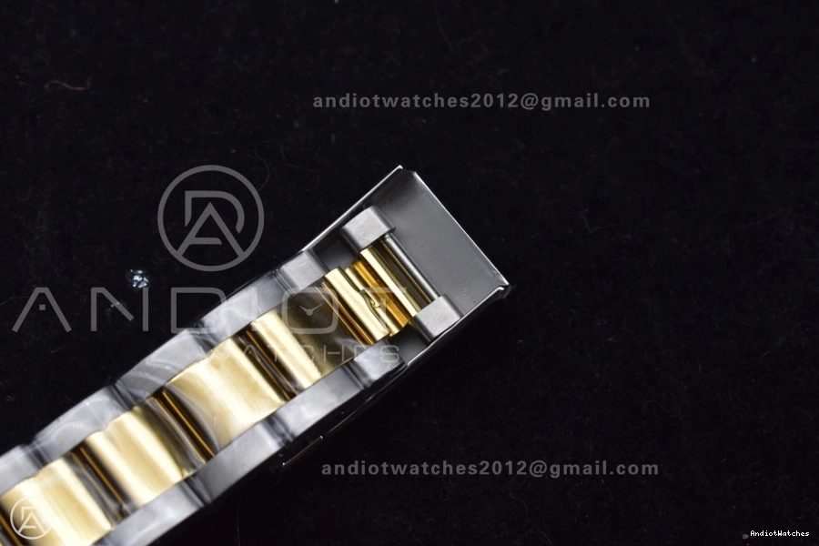 YG 126333 Oyster SS Dial Efficient Edition Steel SS 614 Roman DateJust A 1:1 41 904L YG Green GMF Bracelet on Gray Best 0408